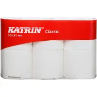Katrin Toiletpapir Classic 400 2-lags hvid 48m - (7 pakker x 6 ruller pr. karton)