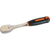 Bahco 3/8´´ Reversible Pear Head With 80 Teeth And A 4.5° Action Angle 205 Mm Skralde