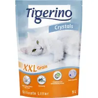 Tigerino Økonomipakke: 6 x 5 l Crystals kattegrus - XL