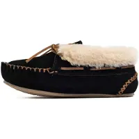 Minnetonka Mokassin 'Chrissy' creme / brun / sort