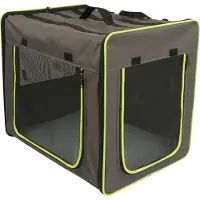 Zooplus Exclusive Foldbar transportkasse First Class Basic + Fleecetæppe Pawty - Hus str. S + tæppe L 100 x B 70 cm