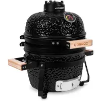 Vonroc Kamado Grill 13“ | Kulgrill - Egg - Keramisk BBQ | Ø27cm | Bordmodel | Med stativ og regnslag
