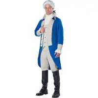 California Costumes California Kostumer Voksen George Washington Kostume X-Small Blue