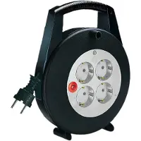 Brennenstuhl Vario Line - Stikdåse - input: strøm - output-stikforbindelser: 4 (strøm) - 5 m ledning - sort, lysegrå