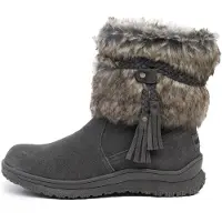 Minnetonka Boots 'Everett' beige / mørkegrå