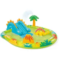 Intex Oppusteligt Vandlegesenter Med Dinosaur-vandstråler 191x152x58 Cm