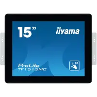 Iiyama ProLite TF1515MC-B2 - LED-skærm - 15 - åben ramme - touchscreen - 1024 x 768 - TN - 350 cd/m² - 800:1 - 8 ms - HDMI, VGA, DisplayPort - sort