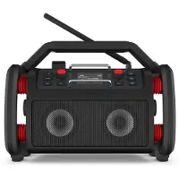 Perfectpro Rockpro, Arbejdsområde, Digital, DAB+, FM, 30 W, 7,62 cm, Sort, Rød
