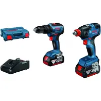 Bosch Gdx 18v-200+gsb18v-55 Professional L-boxx Slagskruetrækker