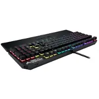 Asus TUF Gaming K3 - Tastatur - bagbelyst - USB - USA - tastkontakt: rød kontakt - pistolmetal grå