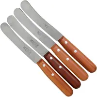 Robert Herder Buckels set of 4 breakfast knives, plum wood, carbon