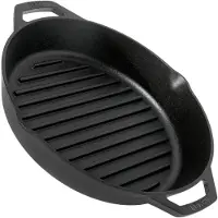 Lodge 12" stbejern dobbelthndtag grillpande sort