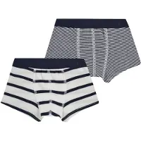 Petit Bateau Boxershorts - 2-pak - Navy/Hvidstribet - - 3 år (98) - Boxershorts