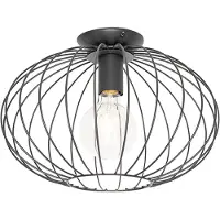 QAZQA Industriel loftslampe sort - Margarita
