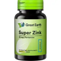 Great Earth Zink 25mg 100 tabletter