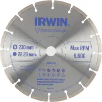 Irwin diamantklinge 230 mm x 22,23 mm segmenteret til beton, tegl, granit og marmor
