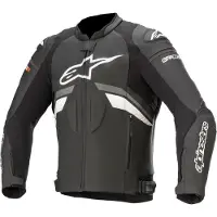 Alpinestars GP Plus R V3 Læderdragt-Jakke Sort/Grå/Hvid 54