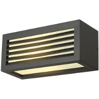SLV Væglampe Box-L, LED 3000K, 480 lumen, antracit, IP44