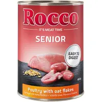 Rocco Økonomipakke: Senior 24 x 400 g - Fjerkræ & Havregryn