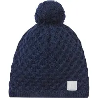 Reima Hue m. Fleece - Uld/Polyester - Nyksund - Navy m. Pompon - - 50 cm - Hue