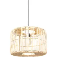 QAZQA Oriental Pendellampe Rattan 45 cm - Maud
