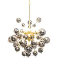 QAZQA Design pendellampe messing med glas røg 8-lys - Explode