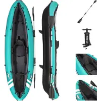 Bestway 65118 - Oppustelig kajak - 1 person(er) - 100 kg bæreevne, ISO 6185, Sort / Turkis, Nylon, Polyvinylchlorid (PVC)