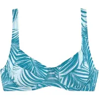 LASCANA Sportsbikinioverdel petroleum / hvid