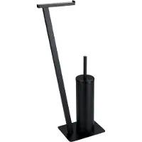 Wenko 24395100, Toiletbørste & holder, Sort, Rustfrit stål, Rustfrit stål, 150 mm, 300 mm