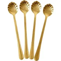 Rice Seashell latteske 19 cm 4-pak Gold