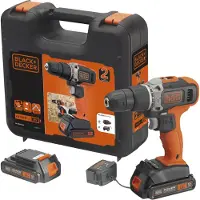 Black & Decker BLACK+DECKER BCD003C2K - Hammerbor - ledningfri - 2-hastigheders 10 mm - 45 N·m - 2 batterier - 18 V