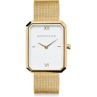 Kapten & Son Analogt ur 'Grace Gold Mesh' guld