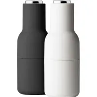 Menu Bottle kværn sæt med 2 stk Ash-carbon (låg i stål)
