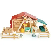 Tender Leaf Toys Trælegetøj - Hestestald Til Dukkehus - Stor - - OneSize - Dukketilbehør