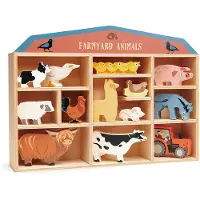 Tender Leaf Toys Trælegetøj - 13 Bondegårdsdyr Af Træ - - OneSize - Legetøjsdyr
