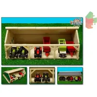 Kids Globe garage til tre traktorer (610491)