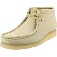Clarks Clarkstil mænd. 26155520 Wallabee beige ankelstøvler i læder (39), 1-3 cm, Ruskind, Blonder, Casual