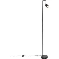 QAZQA Moderne gulvlampe sort justerbar - Java