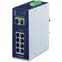 Planet IGS-10020MT - Switch - Administreret - 8 x 10/100/1000 + 2 x Gigabit SFP - DIN monterbar på skinne, væg-monterbar - AC 24 V / DC 12 - 48 V