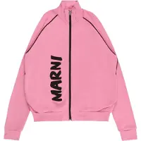 MARNI Cardigan - Pink m. Sort - - 8 år (128) - Cardigan