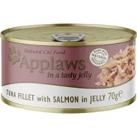 Applaws Økonomipakke: 24 x 70 g i gelé - Tun & Laks