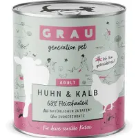 Grau Adult Kornfri 6 x 800 g - Kylling & Kalv
