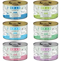 Grau Adult kornfri dåser 6 x 200 g - Mix I: 6 varianter