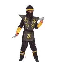 Ciao Srl. Udklædning - Ninja - Black - Ciao Srl. - 6-8 år (116-128) - Udklædning