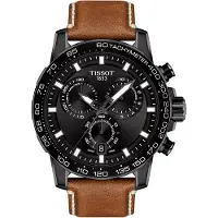 Tissot Herreur T125.617.36.051.01 Sort/Læder Ø45.5 mm