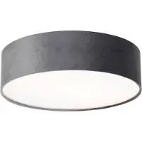 QAZQA Moderne loftslampe grå 40 cm med guld indvendig - Drum