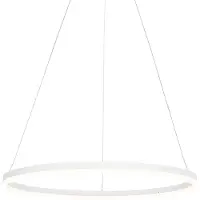 QAZQA Design pendellampe hvid 80 cm inkl. LED 3-trins dæmpbar - Anello