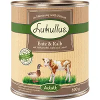 Lukullus Økonomipakke Adult 24 x 800 g - And & Kalv (kornfri)