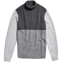 G-Star Cable Color Block Loose Striktrøje Med Høj Hals