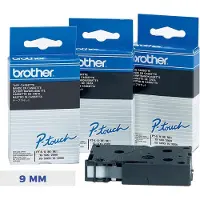 Brother - Hvid, blå - Rulle (0,9 cm x 7,7 m) 1 stk. printerbånd - for P-Touch PT-15, PT-20, PT-2000, PT-3000, PT-500, PT-5000, PT-6, PT-8, PT-8E